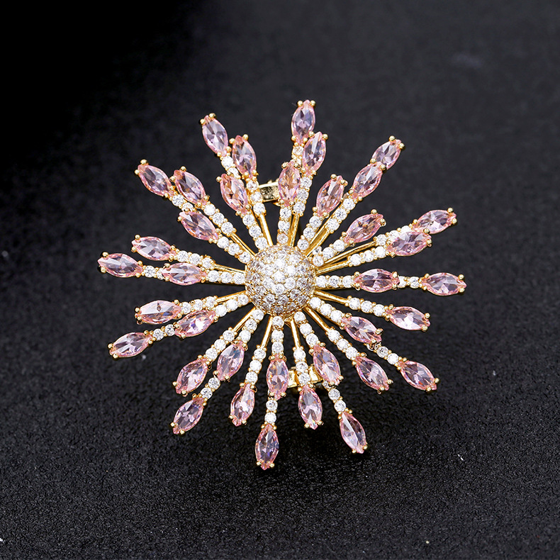 Micro-inlaid Zircon Snowflake Brooch Brooch Luxury Clothing Accessories display picture 13