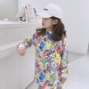 girl Dress Korean Edition fashion Sesame Street interest Cartoon Long sleeve children skirt pure cotton Wei Yi skirt Autumn