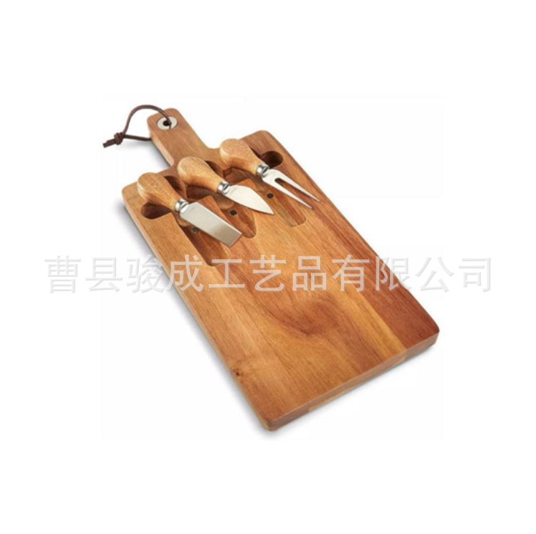 外贸相思木菜板砧板木制芝士板刀具组合套装 家用实木牛排板