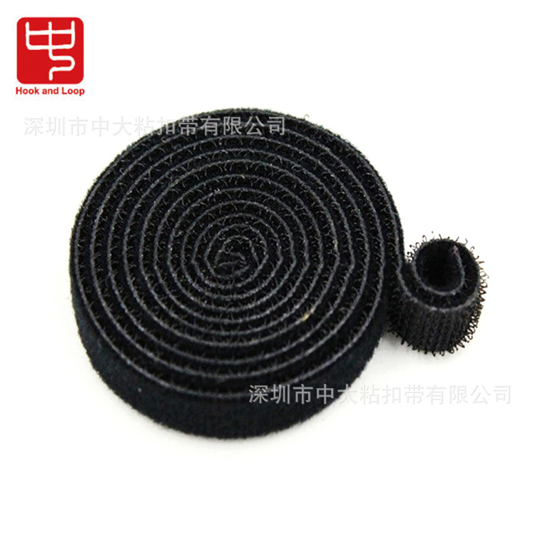 wholesale black ordinary Velcro engineering Binding Ligature Velcro Bandage Two-sided