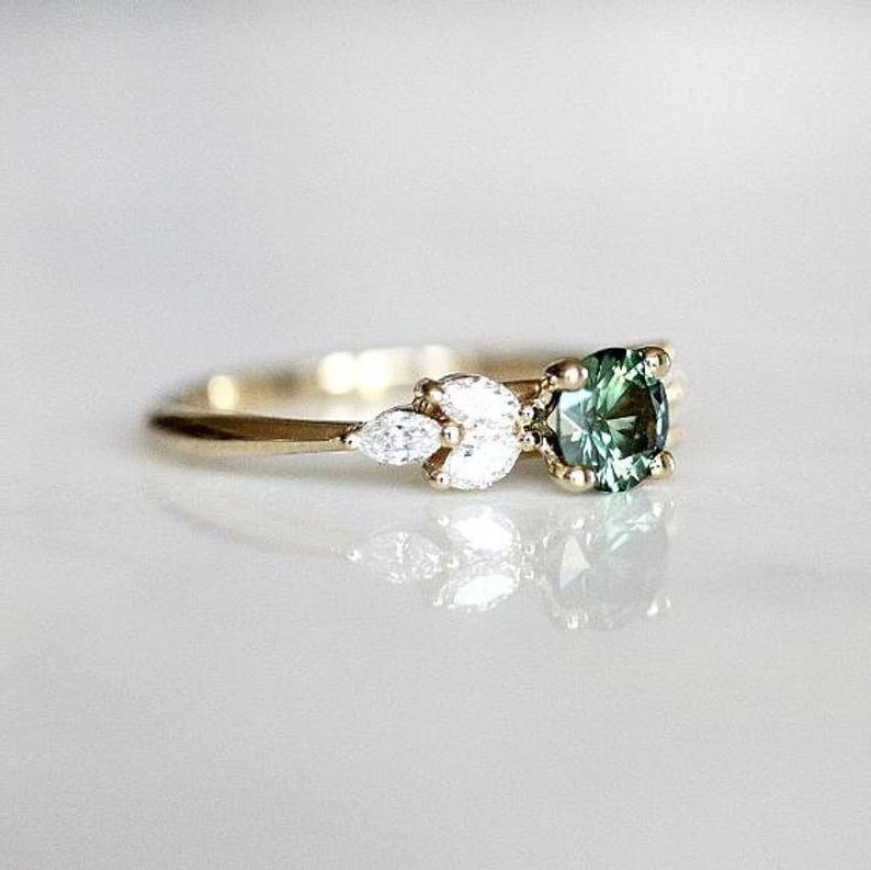 1 Piece Quantity Daily Occasion Alloy Material Simple Style Flower Alloy Inlay Zircon Women's Rings