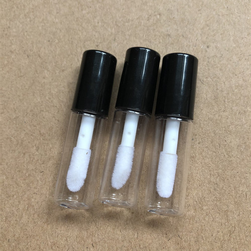 In stock 4.3cm long 1.5ml super mini blown bottle lip gloss tube small eyeliner tube growth liquid sub-bottle
