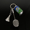 Metal keychain for badminton, pendant, accessory, wholesale, Soda, Cola