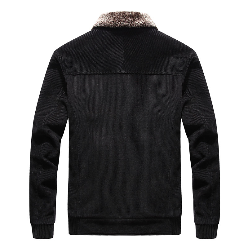 2019 nueva chaqueta de pana para hombre chaqueta con forro de lana chaqueta de solapa juvenil para hombre chaqueta casual acolchada de algodón