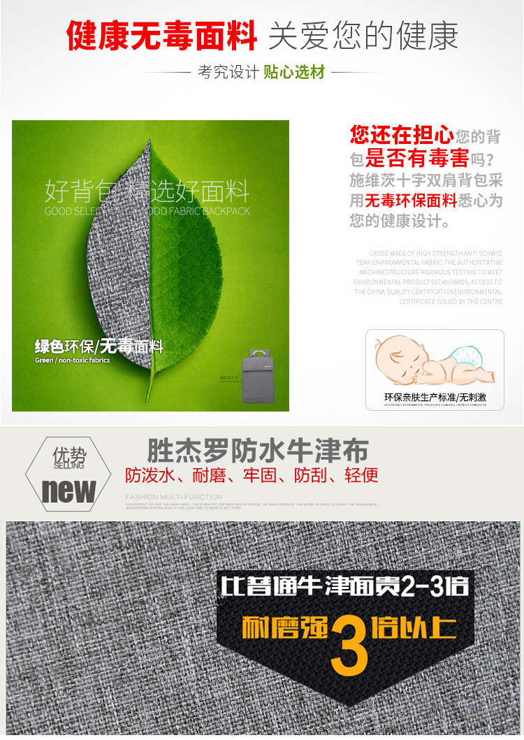 Business office notebook computer backpacks, aluminum handles, computer backpacks, school bags, conference gift backpacks with logo printing Item Picture