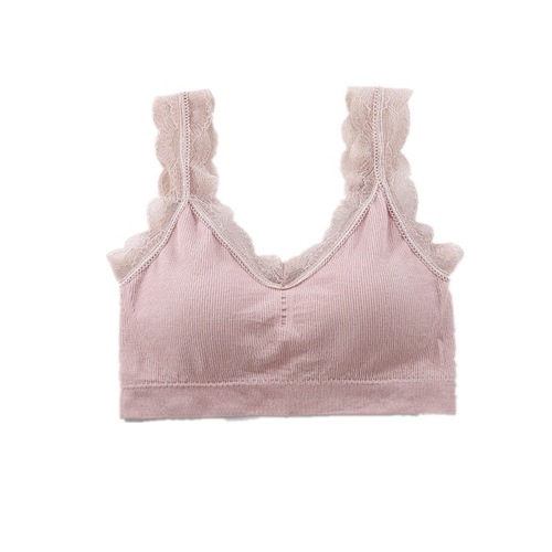 1613#Thick cup push-up chest-less rim-less sexy lace sling beautiful back tube top anti-exposure underwear