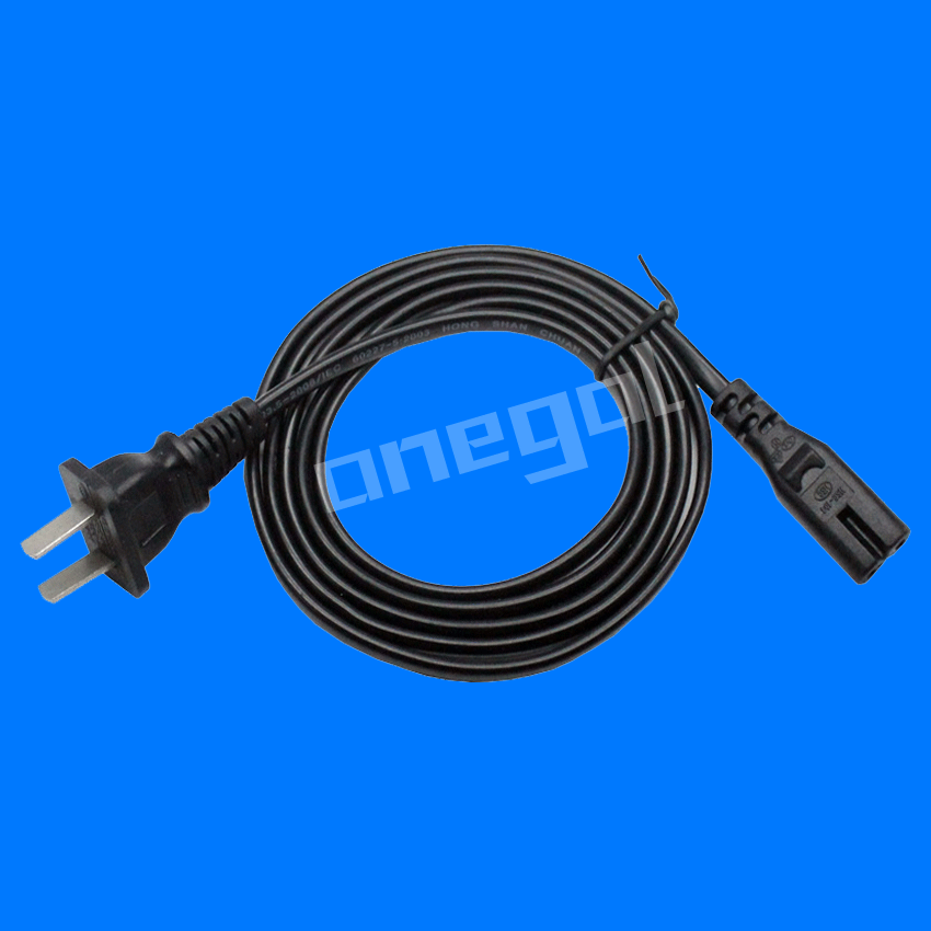 厂家 国标两插头8字尾电源线 6A IEC 52RVV两芯电源适配器连接线