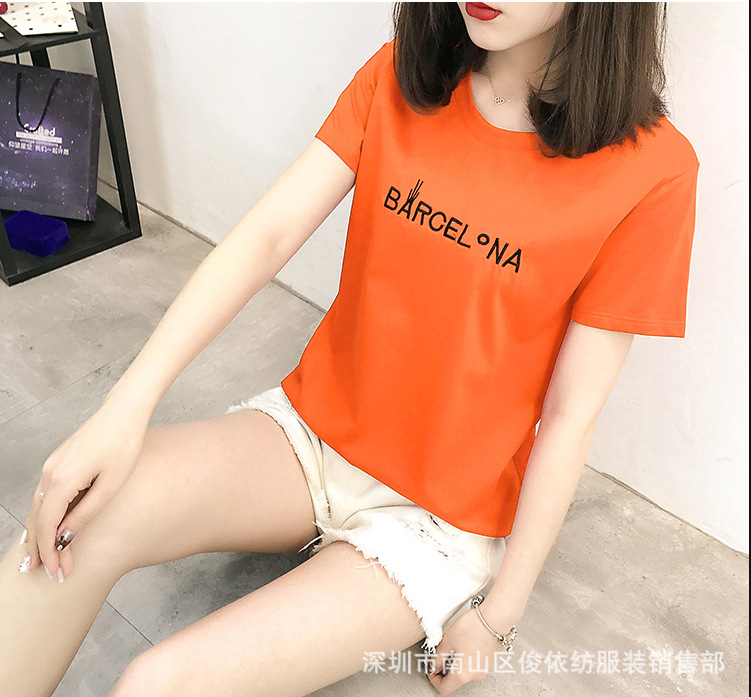 T shirt femme JUNYI TEXTILE VêTEMENTS en Coton - Ref 3314766 Image 139