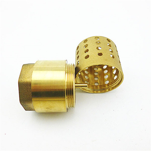 Brass bottom valve water pump check valve 1 inch internal thread copper filter spring check valve well bottom valve