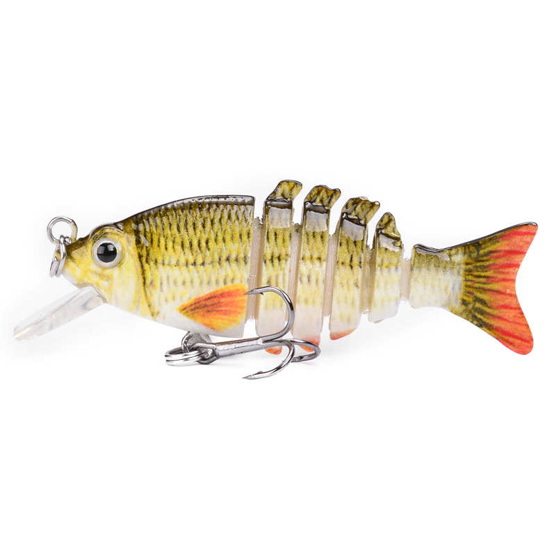 Small Multi Jointed Fishing Lures Hard Plastic Baits Fresh Water Bass Swimbait Tackle Gear