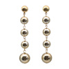 Advanced earrings, matte golden accessory, European style, high-quality style, bright catchy style