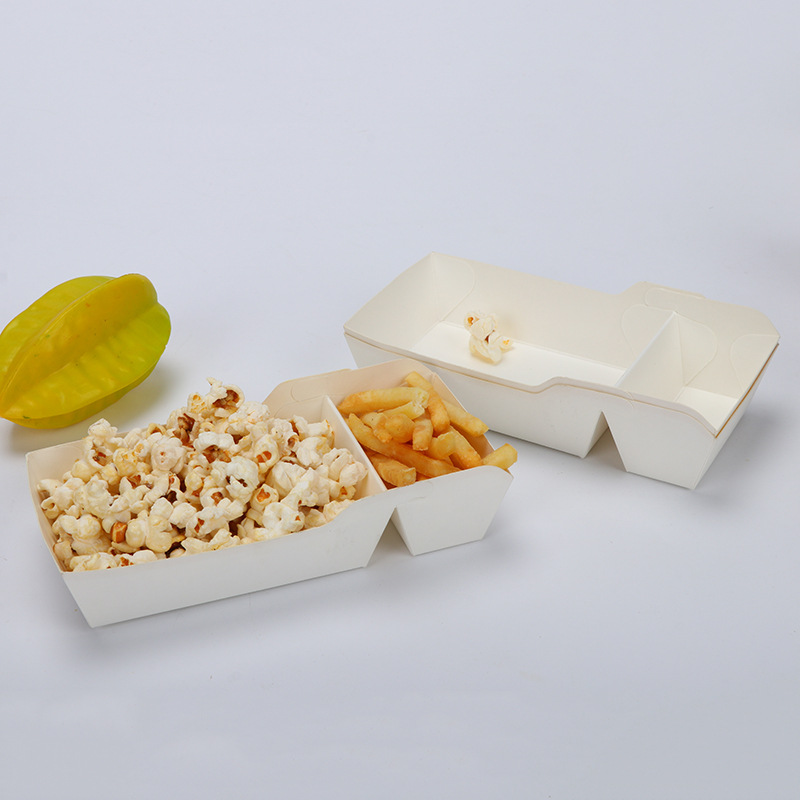 纯色爆米花包装盒生日派对薯条鸡米花盒一次性烘焙食品包装纸盒