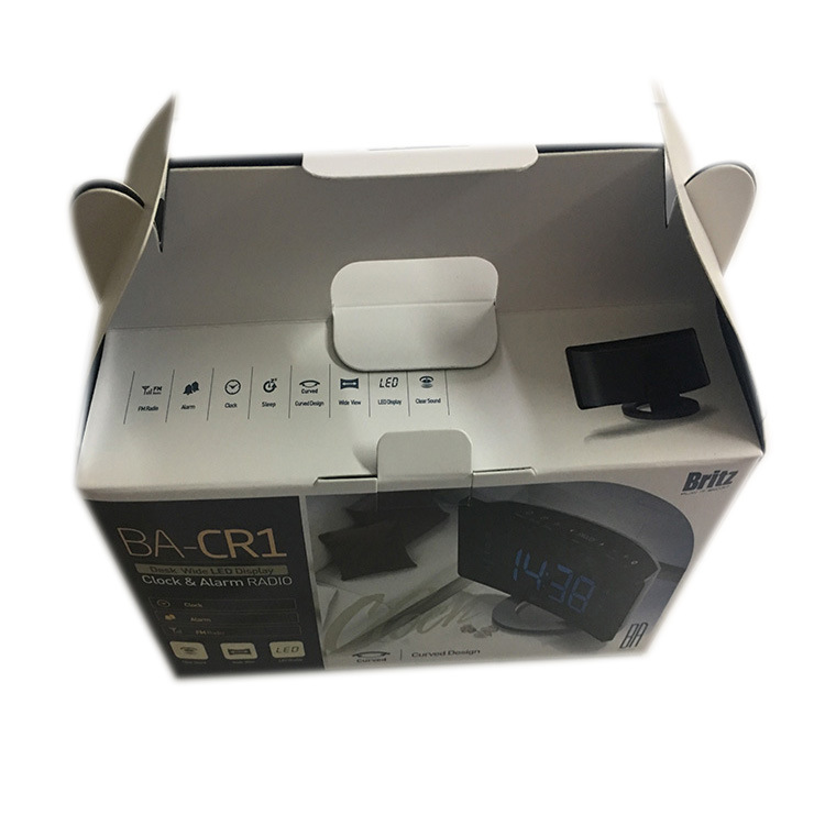 印刷厂家直销定 制对裱彩盒专色印刷 电子产品音箱包装礼盒带提手