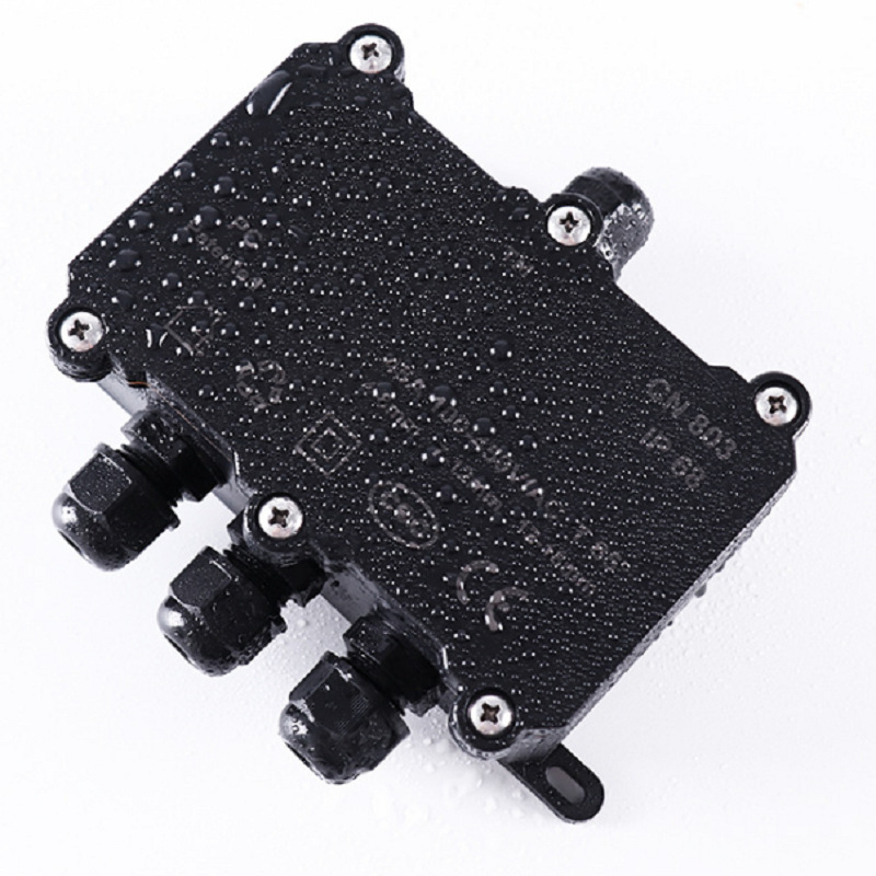 一进二出三出电源ip68 水接线盒 户外接线盒灯饰游艇汽车盒