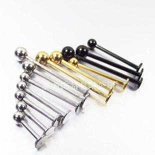 不锈钢加长唇钉酒窝钉脸颊酒窝钉热销穿刺饰品14mm16mm19mm-阿里巴巴