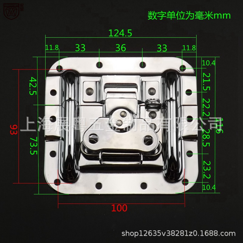 AW nuevo bloqueo de mariposa caja de aviones caja de armario caja de propósitos caja de aluminio caja de madera caja accesorios de hardware hebilla