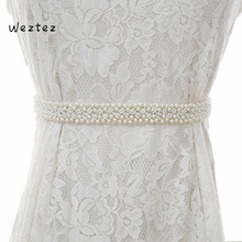 亚马逊速卖通婚纱珍珠 欧美 新娘腰带腰封条码J164