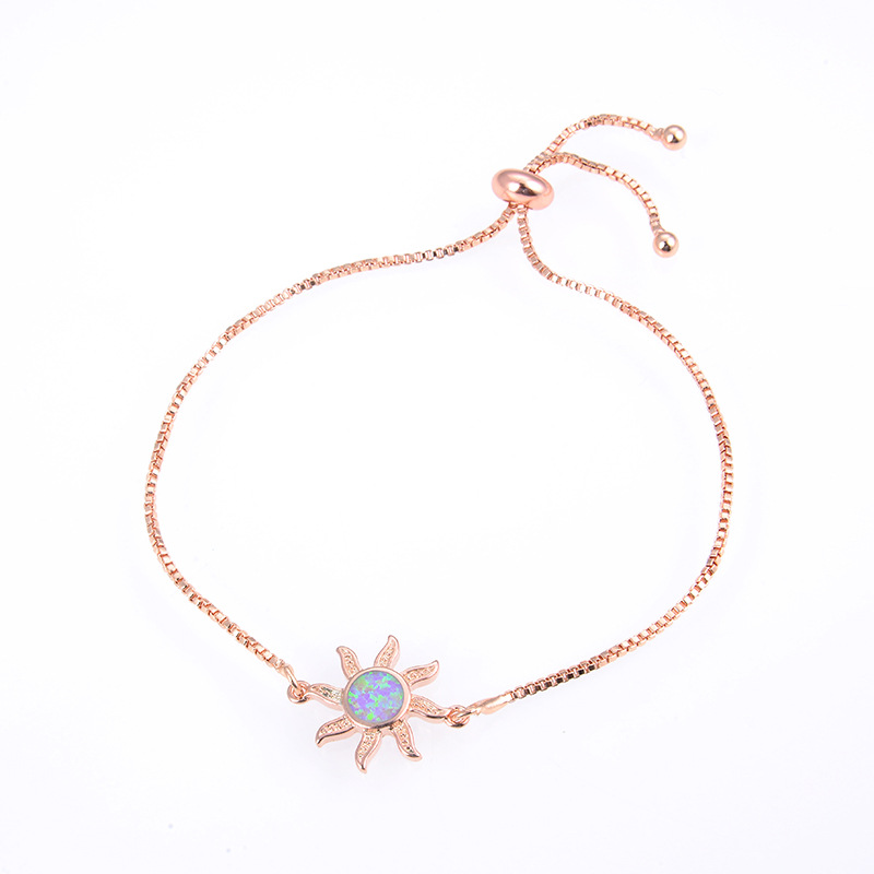 4g Weight Artificial Gemstones Inlay Material Bracelets Classification Copper Chain Material 1 Piece Quantity Holiday, Daily Occasion Copper Material Color Block Pattern Women's Gender Inlay Design Simple Style, Classic Style Style Copper Inlay Color Block Artificial Gemstones Bracelets 12