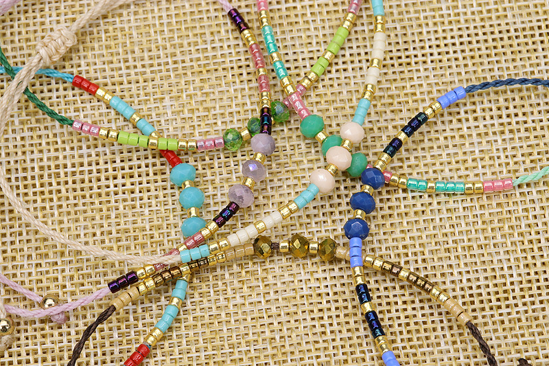 3g Weight Drawstring Bracelets Classification 1 Piece Quantity Holiday, Daily Occasion Artificial Crystal, Seed Bead, rope Material Geometric Pattern Women's Gender Retro Style Retro Geometric Artificial Crystal Seed Bead Rope Women's Drawstring Bracelets 7