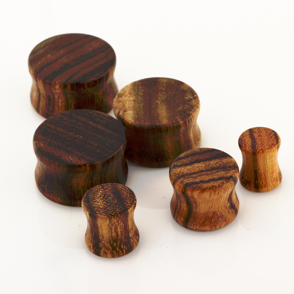 Wood Geometric Ear Expander 20mm Plug Tunnels for Stretched Ear Piercing Jewelry detail image 8