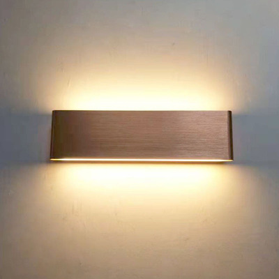 批发现代客厅卧室床头壁灯拉丝氧化长方形壁灯酒店客房工程定制