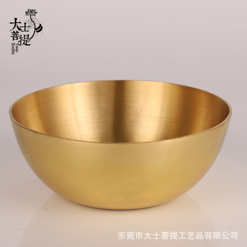 铜供碗油碗供佛供斋铜碗金饭碗铜碗家用供奉饭碗聚宝盆