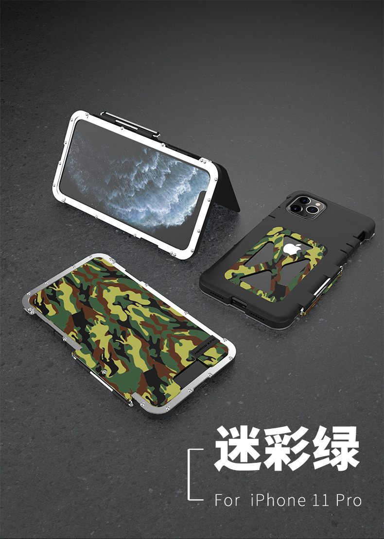 Armor King Iron Man Luxury Shockproof Stainless Steel 360° Rotating Metal Flip Case Cover for Apple iPhone 11 Pro Max & iPhone 11 Pro & iPhone 11