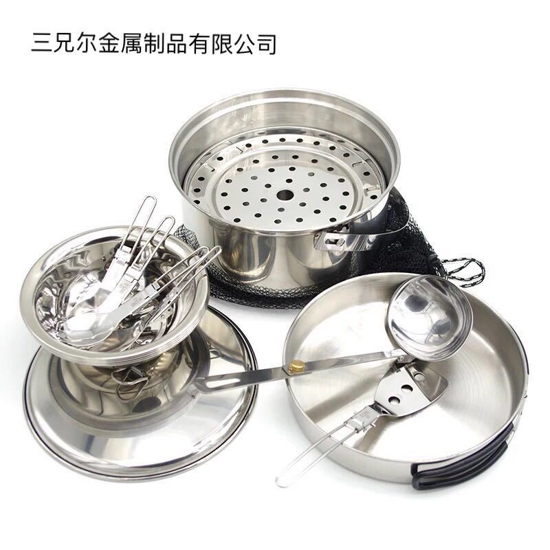 定制不锈钢餐具定做不锈钢野营餐具便携式餐具加工不锈钢锅具加工