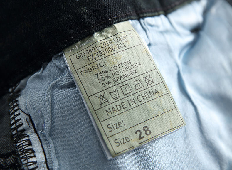 Jeans homme coupe droite pantalon denim élastique décontracté_voghion.com