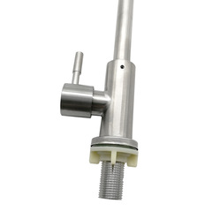 Manufacturer wholesale 304 stainless steel kitchen faucet cold and hot rotating sink dish basin stainless steel faucet