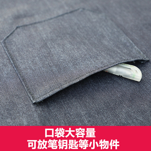 Adult denim apron labor protection work apron wear-resistant thickened welding industrial canvas apron work clothes protective clothing