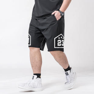 K70990 T Type 23 Ice Silk Zipper Elastic High Waist Plus Large Size Fatty Five-point Casual Short Pants