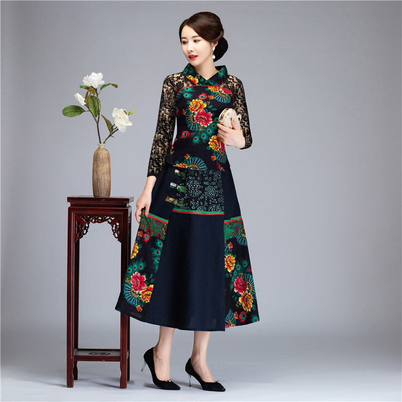 长袖黑羽套装正