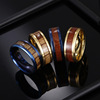 Wedding ring for beloved, stone inlay stainless steel, accessory, European style, wholesale