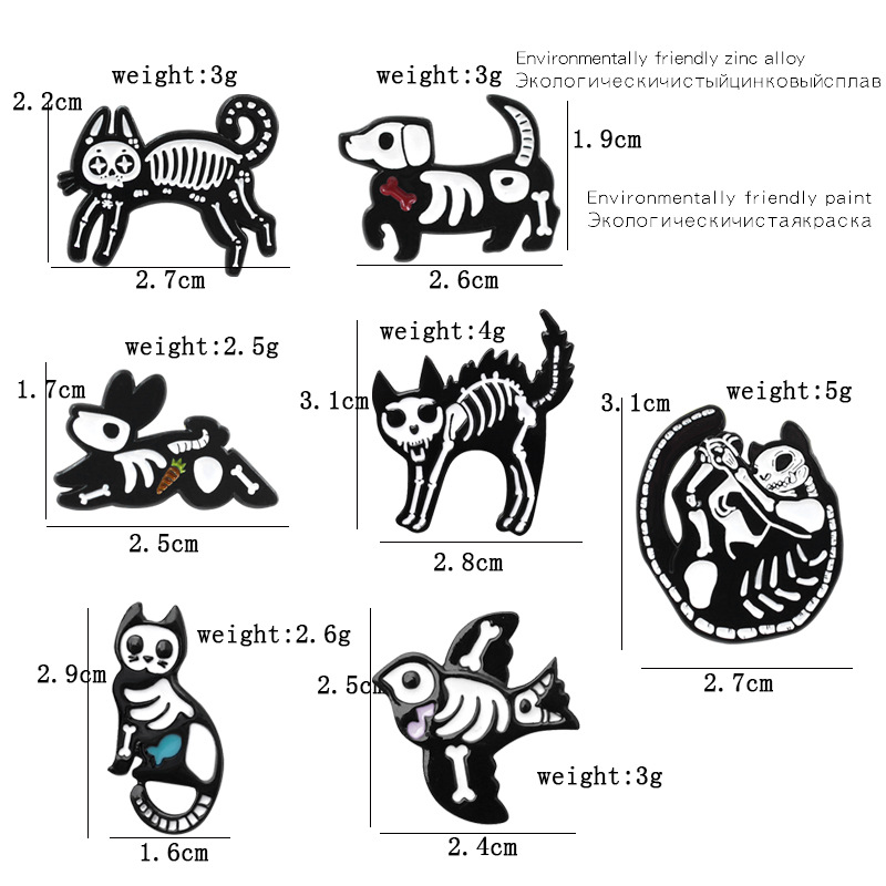 5g Weight Brooches Classification Cartoon Style Pin Animal Alloy Enamel Unisex Brooches