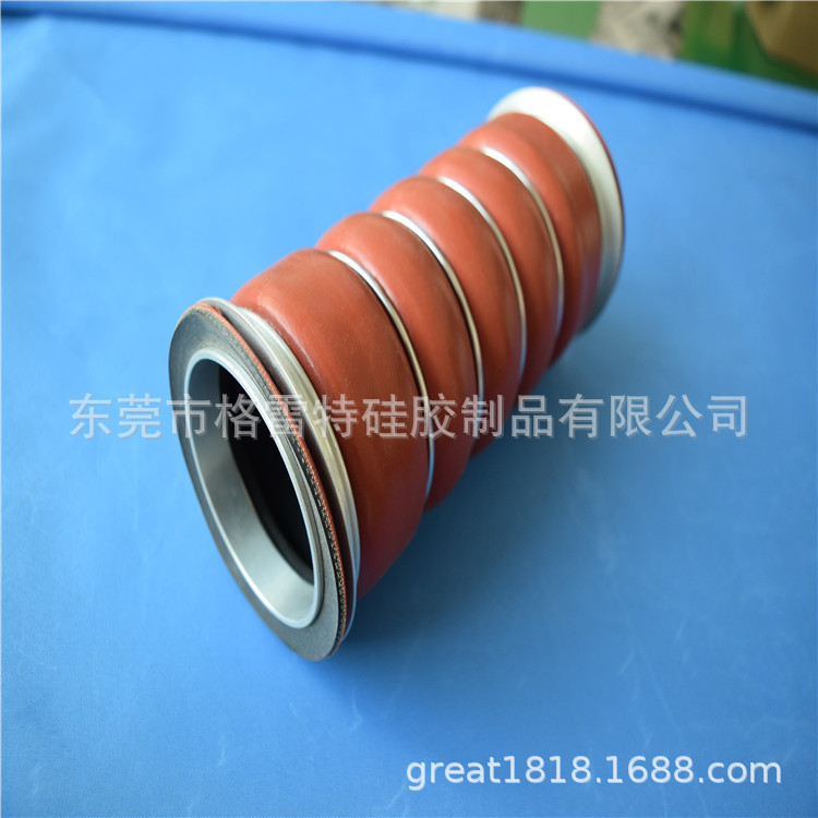 耐高温高压减震性好螺纹硅胶管汽车排气管增压硅胶管
