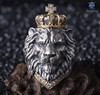 European and American retro lion head rings Men's opening crown Crown Lion King Simba rings cross -border explosion