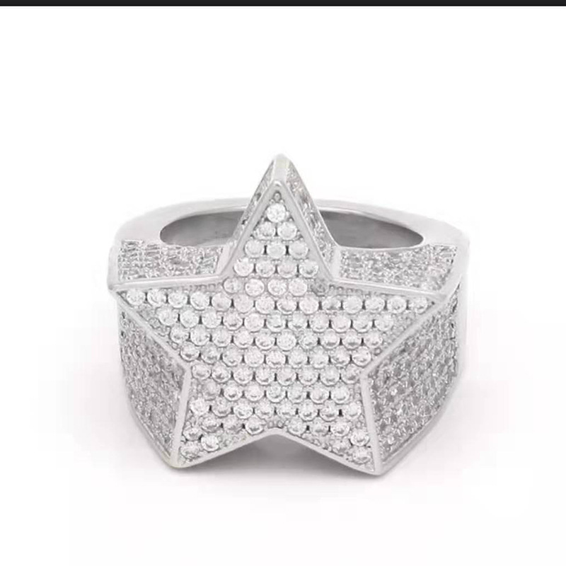All Seasons Season Men's Gender Vacation Star Alloy Plating Men's Rings Men Band Rings