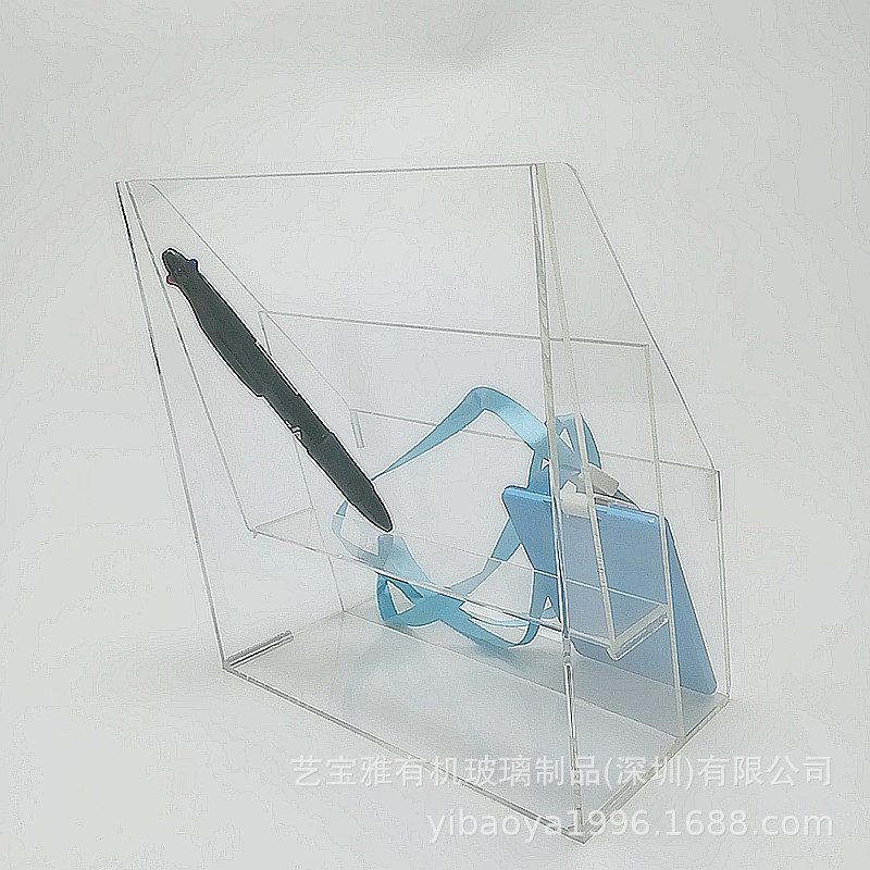 工厂加工订制直销亚克力笔展示架透明双层展示架有机玻璃展示架