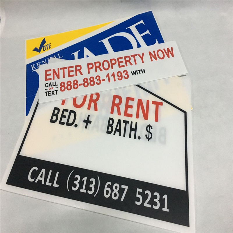 定做防水抗UV18*24英寸塑料PP瓦楞中空户外广告牌