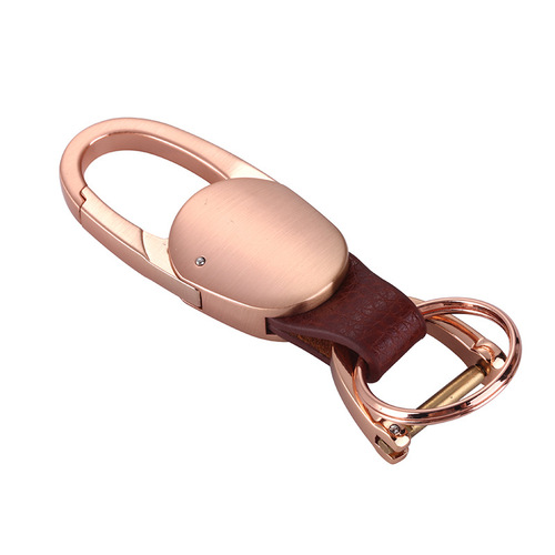 jobon Chinese horseshoe buckle car keychain high-end men's metal waist hanging lock keychain simple keychain for women