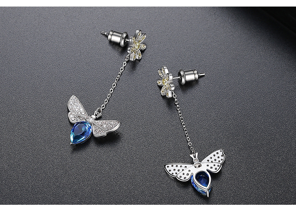 Stud Earrings New Fashion Sweet Long Bee Pendant Female Earrings Wholesalesale display picture 5