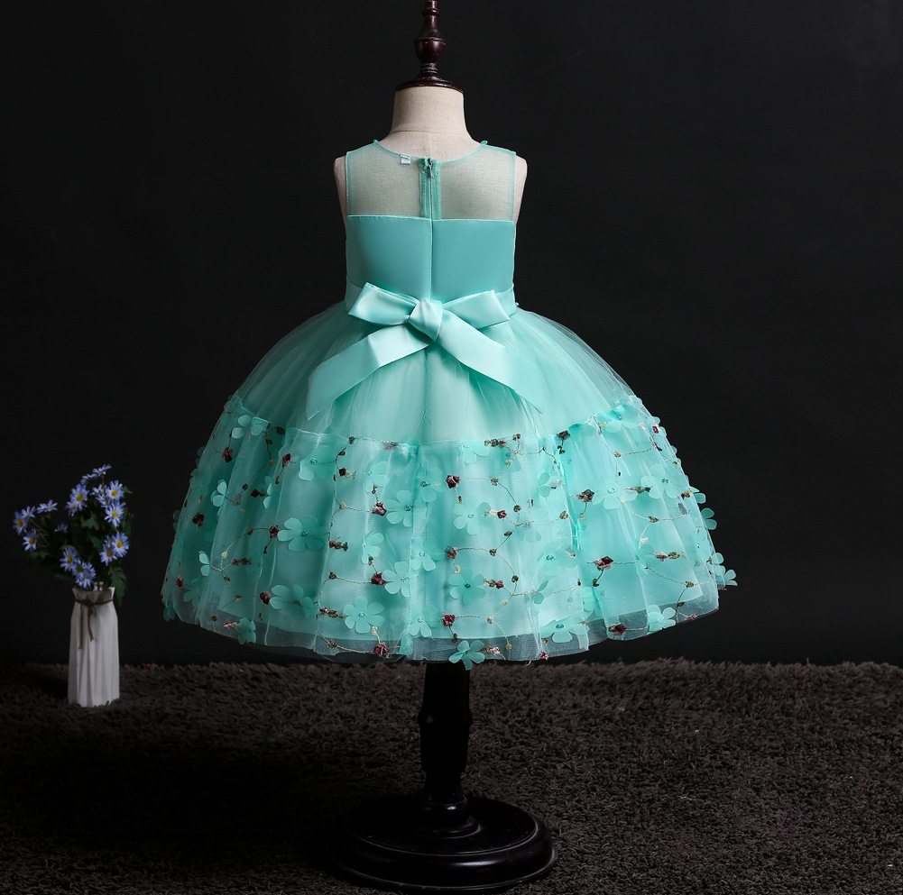 New Girls Princess Dress Children Floral Little Fairy Dress Flower Girl Dress Children Dress display picture 14