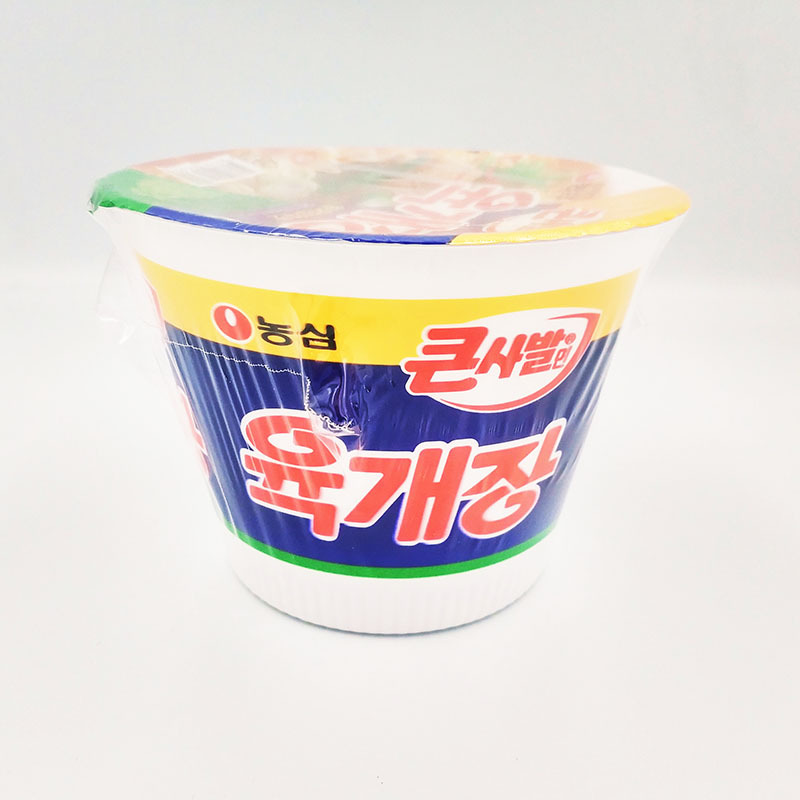 韩国进口农心方便面辣牛肉碗面110g大杯韩式泡面拉面速食面