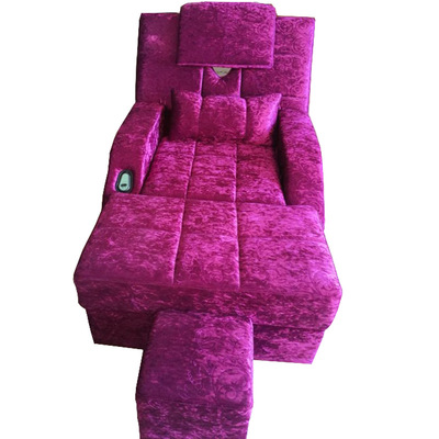 加工定制電動躺180度冰花絨足療店沙發  修甲沙發 沐足沙發