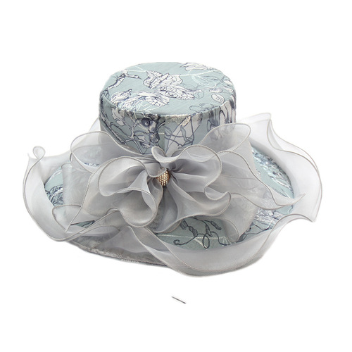 Cap Children Xiaogengsha Beach Hat Korean Style Embroidered Flower Brim Fashion Hat Outing Vacation Sun Hat