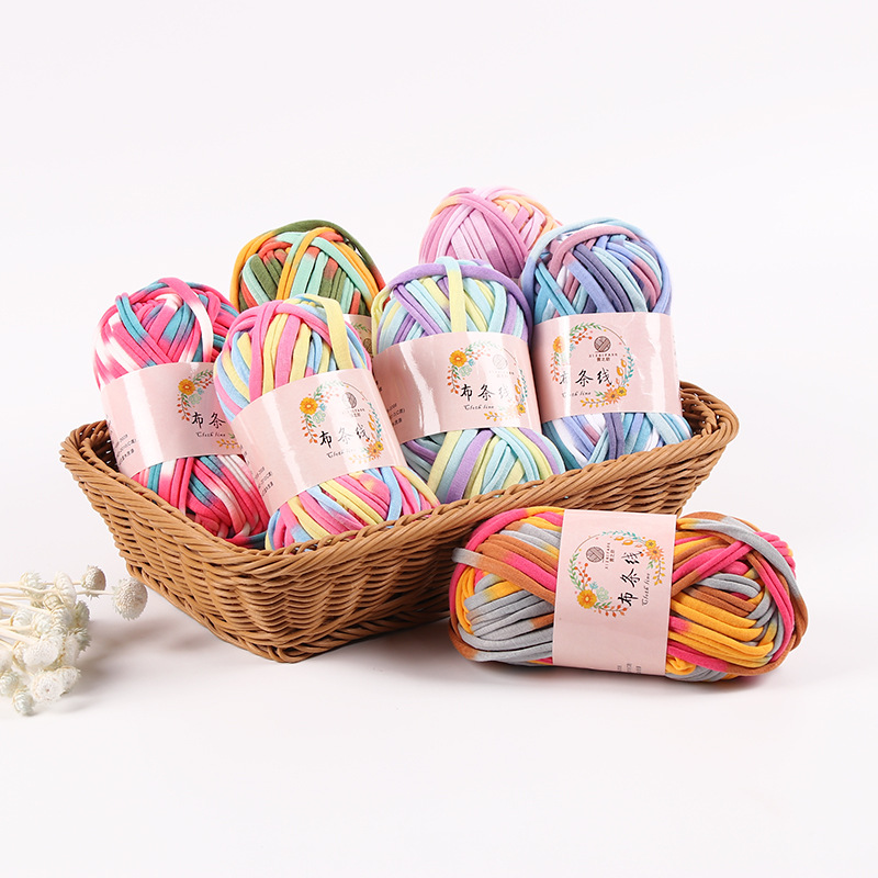 mom Bag New cloth line Color segment dyeing diy Red Book Trill Same item Hand knit