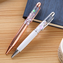 厂家批发入油金属笔创意彩钻圆珠笔商务水晶笔