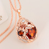 Pendant, metal crystal necklace, accessory, 2023, Korean style, wholesale