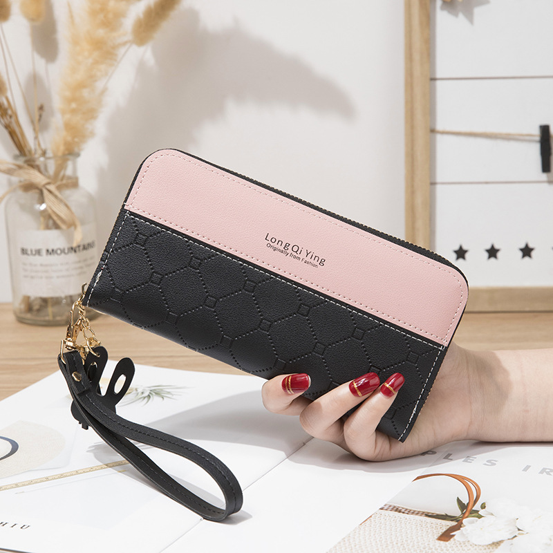 Long wallet with zipper for students